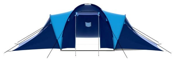 vidaXL Tente de camping Tissu 9 personnes Bleu foncé et bleu