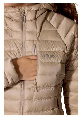 RAB Microlight Alpine Hoody Beige Women's Down Jacket