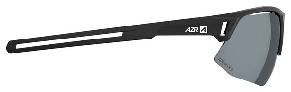 Azr Rocket RX Sunglasses Set in Black/Gray Mirrored + Clear Lens
