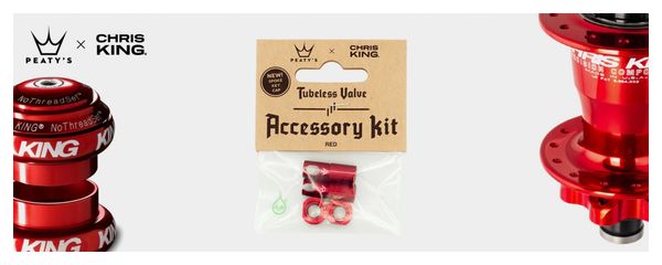 Accessoires de Valve Tubeless Peaty's x Chris King (MK2) Rouge