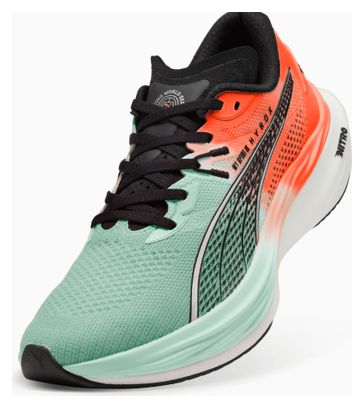 Zapatillas Puma Deviate Nitro 3 Hyrox Verde/Rojo Para Hombre