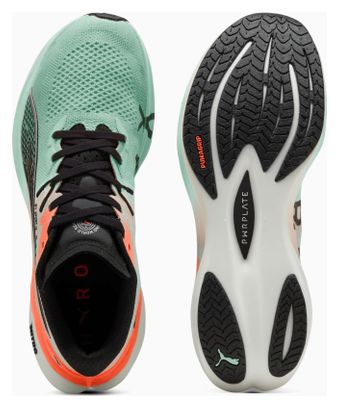 Zapatillas Puma Deviate Nitro 3 Hyrox Verde/Rojo Para Hombre