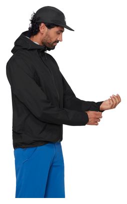 Giacca impermeabile Mammut Ducan Hooded nera da uomo