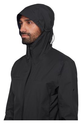 Giacca impermeabile Mammut Ducan Hooded nera da uomo