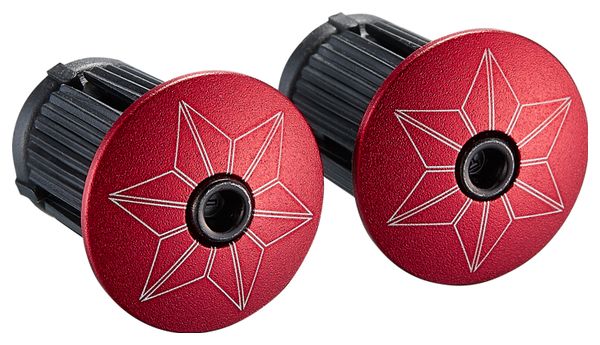 Super Sticky Kush Star se desvanece con cinta de suspensión Supacaz roja y corchos rojos