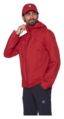 Giacca impermeabile Mammut Ducan Hooded rossa da uomo
