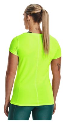 Under Armour Heatgear Shirt met korte mouwen voor vrouwen Geel