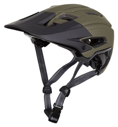 Casque Vélo VTT Hey! Vert Olive Mat et Noir