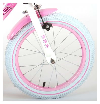 Vélo enfant Volare Rose - Fille - 16 po - Rose/Blanc - assamblé à 95%