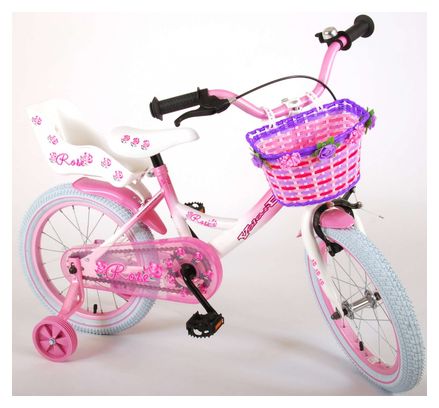 Vélo enfant Volare Rose - Fille - 16 po - Rose/Blanc - assamblé à 95%