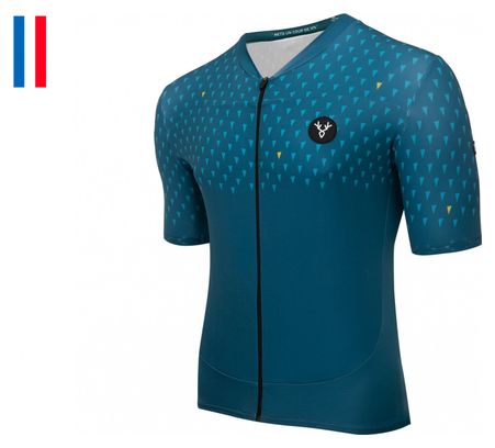 LeBram Chaussy Blue Pelforth Short Sleeve Jersey Tailored Fit