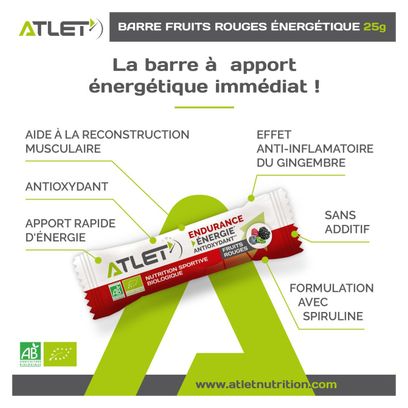 Pack 34 barres energétiques fruits rouges biologique