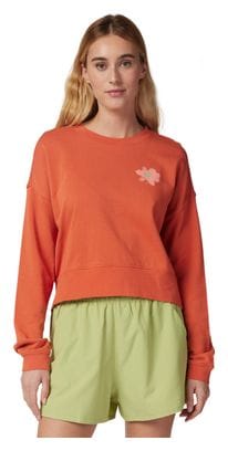 Fox Byrd Fleece Crew Sweatshirt Women Orange