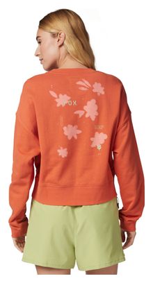 Sweat Fox Byrd Fleece Crew Femme Orange