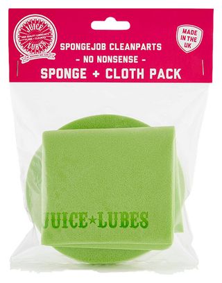 Kit de Nettoyage Éponge + Chiffon Juice Lubes SpongeJob CleanParts