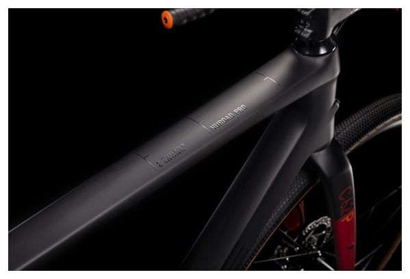 Gravel Bike Cube Nuroad C:62 Pro Shimano GRX 11V 700 mm Gris Carbon Rouge 2022