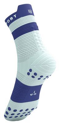 Calze Compressport Pro Racing V4.0 Run High Bianco/Blu