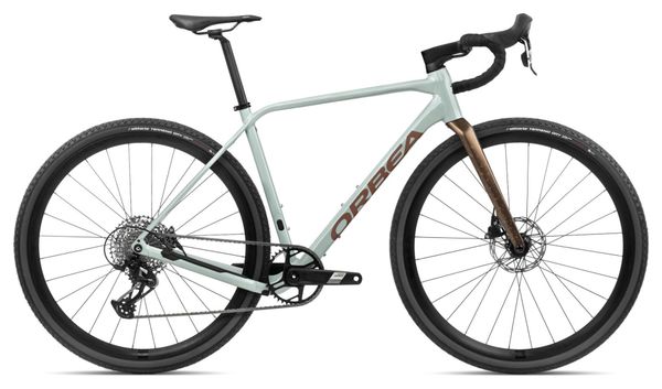 Orbea Terra H41 1X Gravel Bike Sram Apex XPLR 12S 700 mm Pietra Blu Rame Marrone 2024