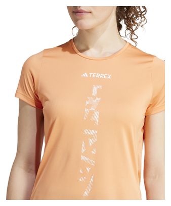 H24 Maillot de manga corta adidas Terrex Agravic Coral para mujer