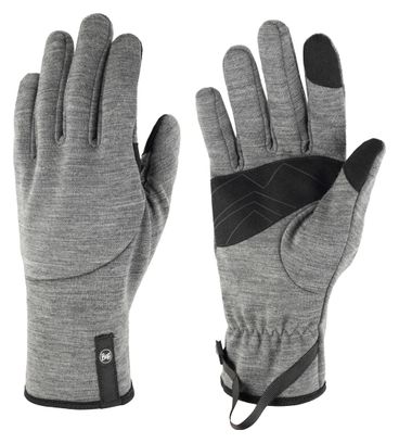 Buff Merino Fleece Gloves, Gray