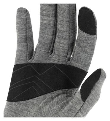 Buff Merino Fleece Gloves, Gray