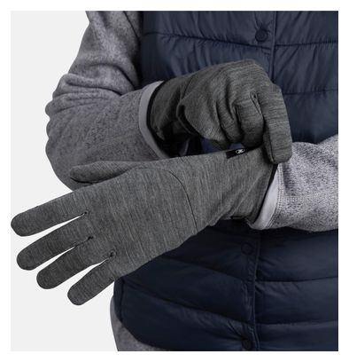 Buff Merino Fleece Gloves, Gray