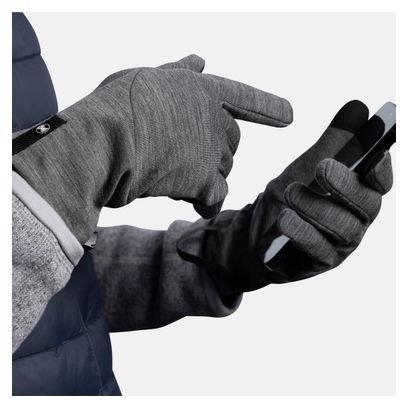 Buff Merino Fleece Gloves, Gray