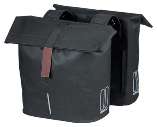 Basil City Double Bag 28-32L Black