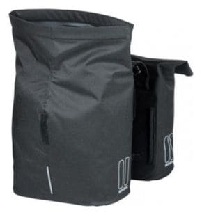 Basil City Double Bag 28-32L Black