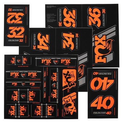 Kit Stickers Fox Racing Shox Heritage Orange