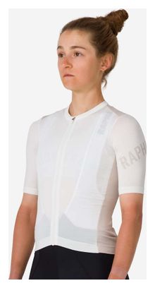 Rapha Pro Team Trainingstrui met korte mouwen voor dames Wit/Zilver