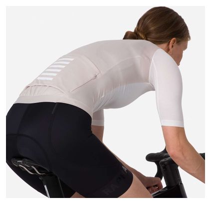Rapha Pro Team Trainingstrui met korte mouwen voor dames Wit/Zilver