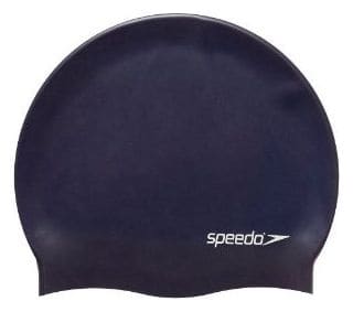 SPEEDO Swimcap Plain Flat Silicone Black