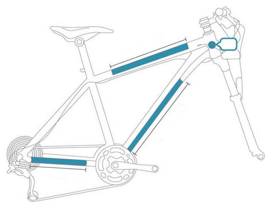 CLEARPROTECT Unsichtbarer Fahrradschutzsatz Mattrahmen Typ Pack M.