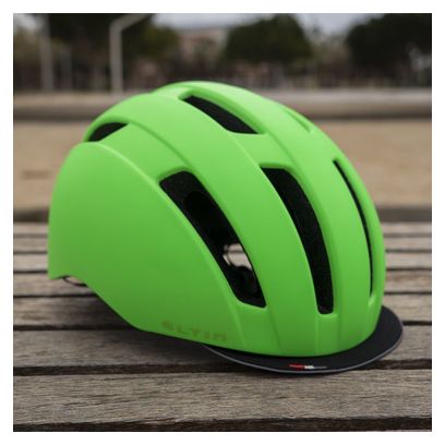 Casque Vélo Ville Eltin Bliss Vert Fluo Mat