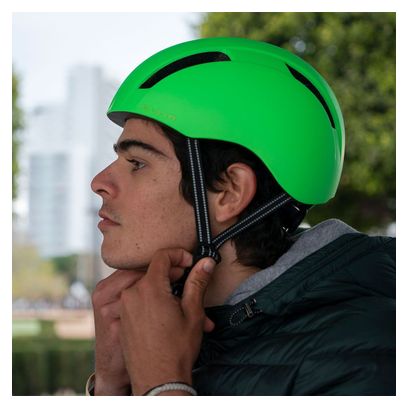 Casque Vélo Ville Eltin Bliss Vert Fluo Mat