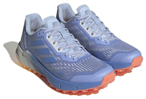 Womens adidas Terrex Agravic Flow 2 Coral Blue Trail Running Schuh