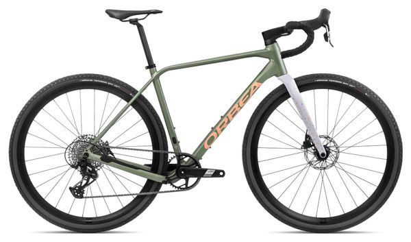 Orbea Terra H41 1X Bicicleta Gravel Sram Apex XPLR 12S 700 mm Verde Alcachofa Lila Morado 2024