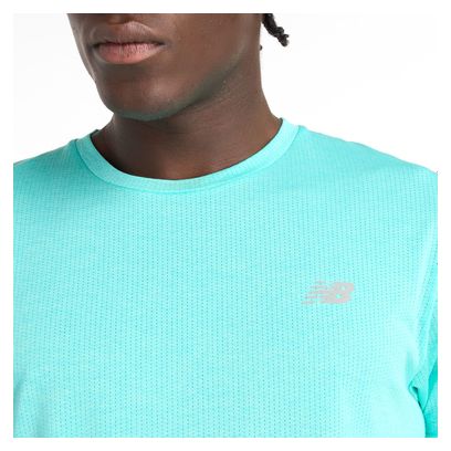 Kurzarm Trikot New Balance Athletics Blau Herren