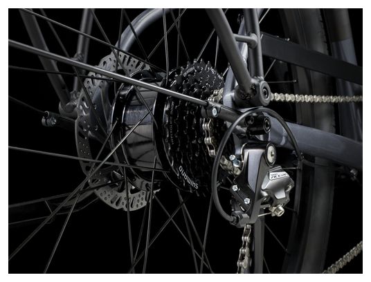 Vélo de Ville Électrique Trek Verve+ 1 Lowstep LT 250Wh Shimano Acera 8V Gris - Vélo d'Exposition