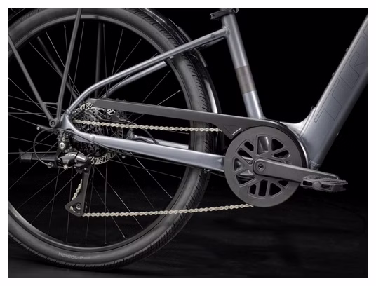 Vélo de Ville Électrique Trek Verve+ 1 Lowstep LT 250Wh Shimano Acera 8V Gris - Vélo d'Exposition