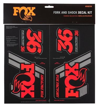 Fox Racing Shox Stickers Heritage 2019 Red