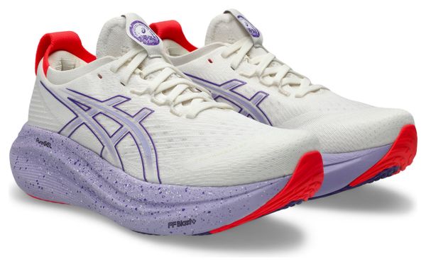 Chaussures Running Asics Gel-Nimbus 27 Tokyo Blanc/Violet Femme