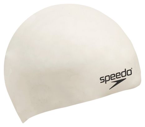 Speedo Silicone Swim Cap Blanc FLAT