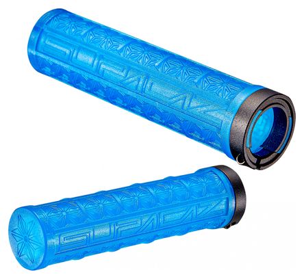 Pair of Supacaz Grizips Fluorescent Blue