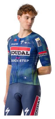 Camiseta de manga corta Castelli Aero Race 8S Soudal Quickstep azul para hombre