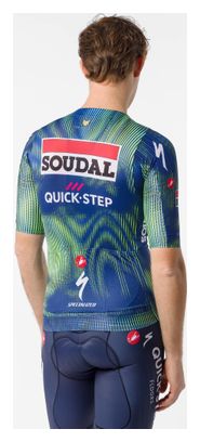 Camiseta de manga corta Castelli Aero Race 8S Soudal Quickstep azul para hombre
