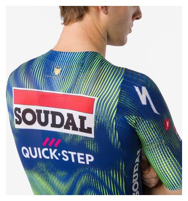Camiseta de manga corta Castelli Aero Race 8S Soudal Quickstep azul para hombre