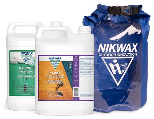 Lessive Tech Wash 5L et imperméabilisant TX.Direct 5L + Dry Bag 10L
