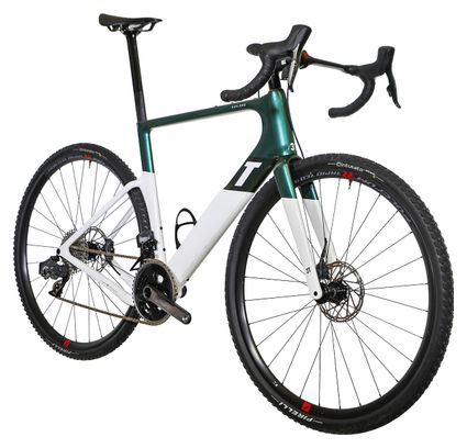 Wiederaufbereitetes Produkt - Gravel Bike 3T Exploro Race Sram Force eTap AXS 12V 700 mm Grün Emerald Weiß 2022